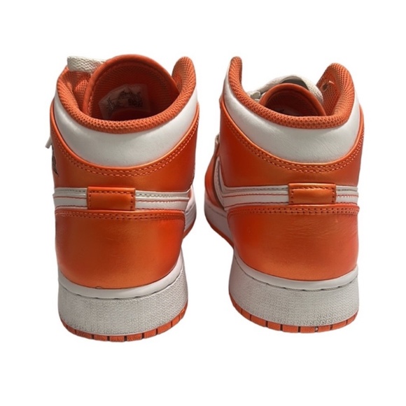 Air Jordan 1 Mid SE GS “Electro Orange” Sneakers Size 7Y - Picture 7 of 9